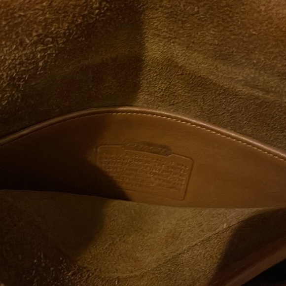 COACH Vintage 90s USA Station Slim Classic British Tan Cognac Leather Messenger - Picture 12 of 16